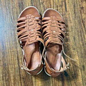 Women's Brown Strappy Sandals